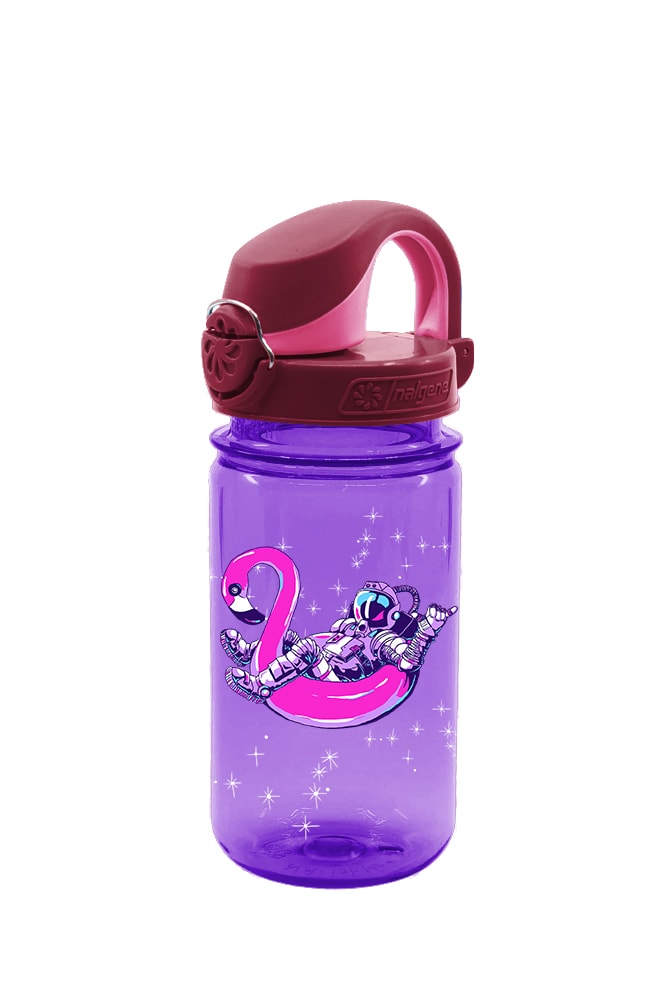 12oz On-The-Fly Kids Lock-Top Bottle with Graphics - Floating Astronaut