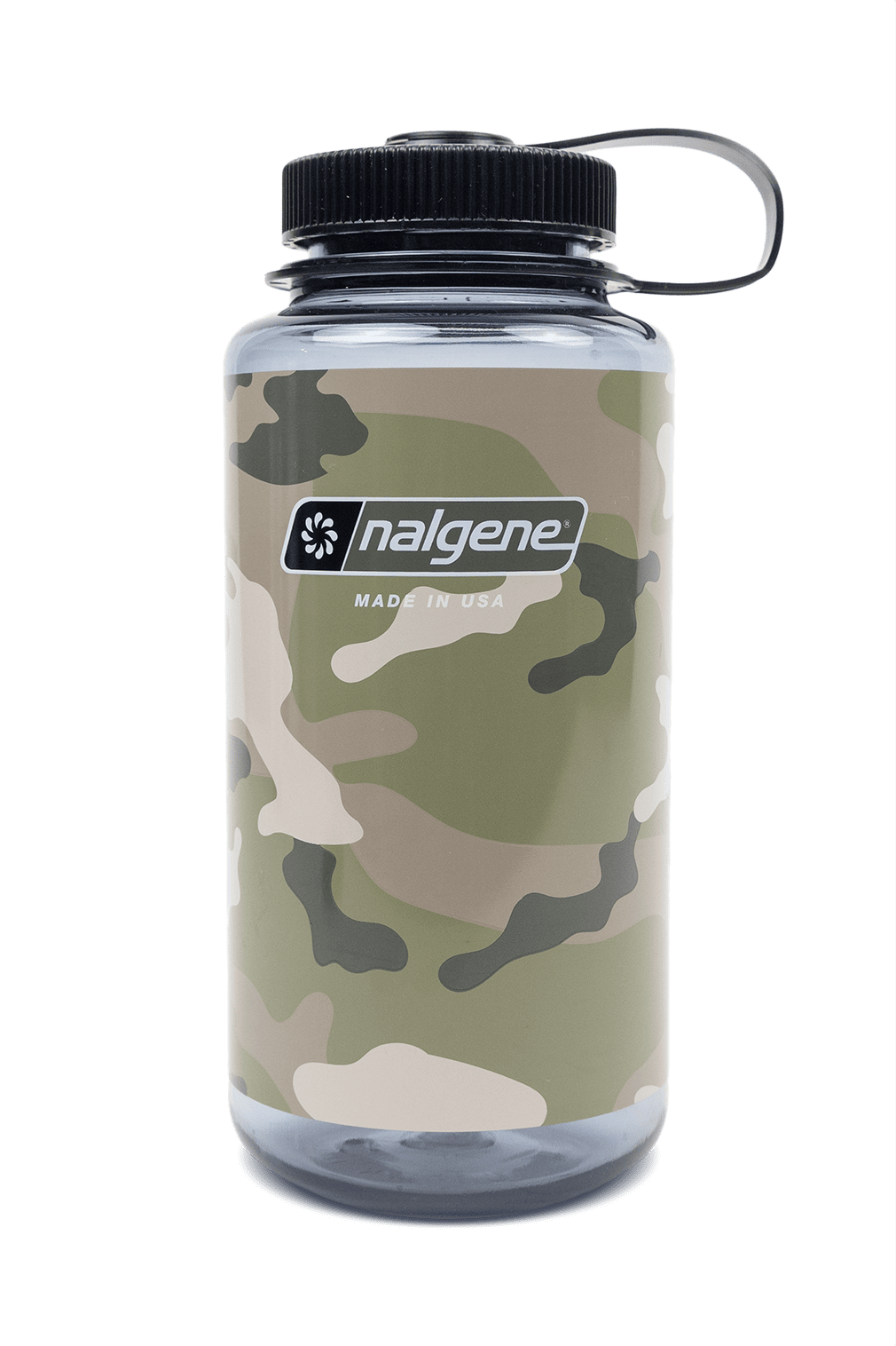 32oz Wide Mouth Camo Print Bottles - Gray Black