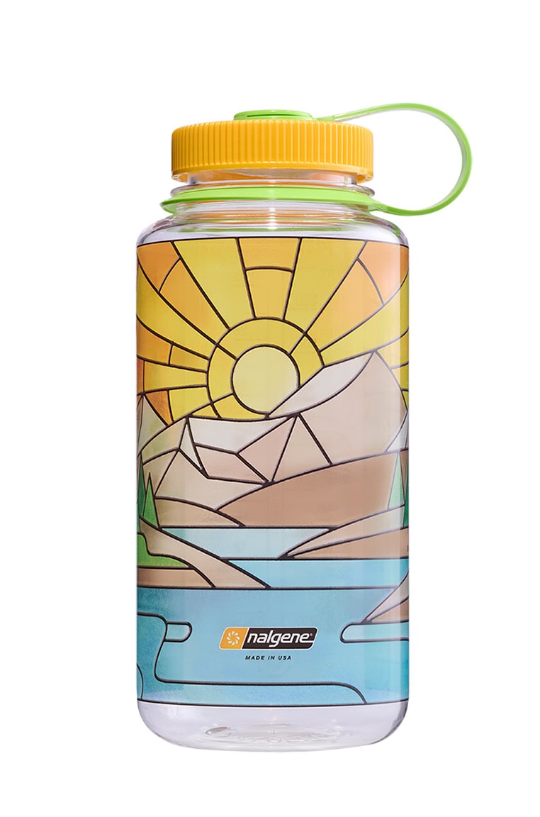 32oz Wide Mouth Stained Glass Print Bottles - River