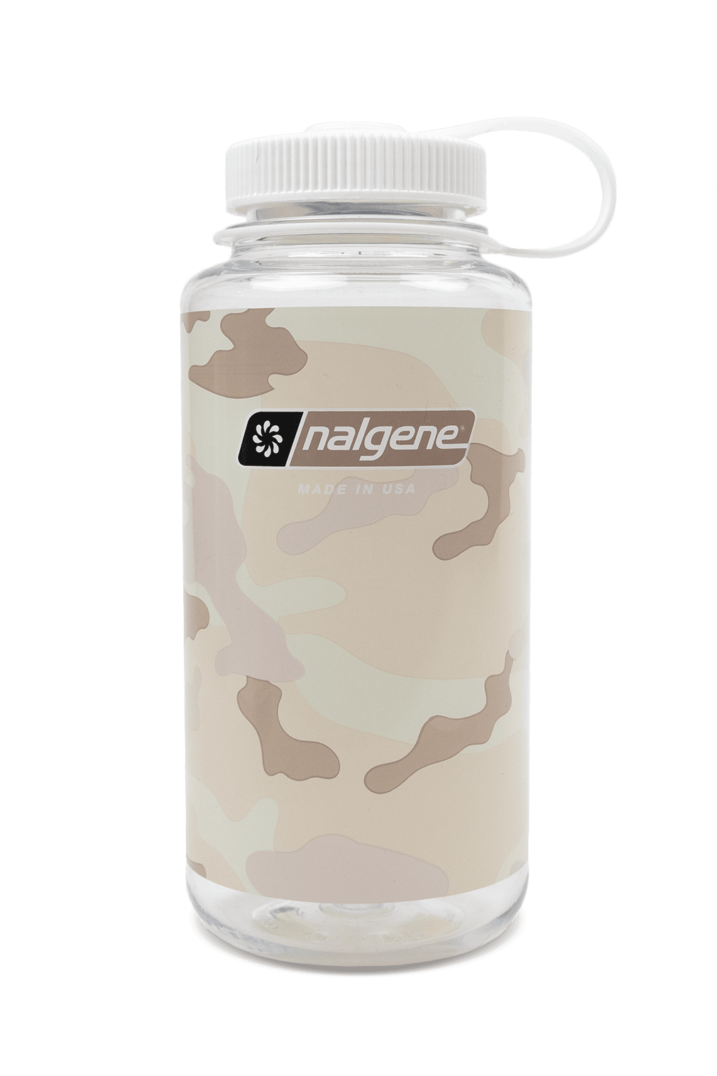 32oz Wide Mouth Camo Print Bottles - Clear